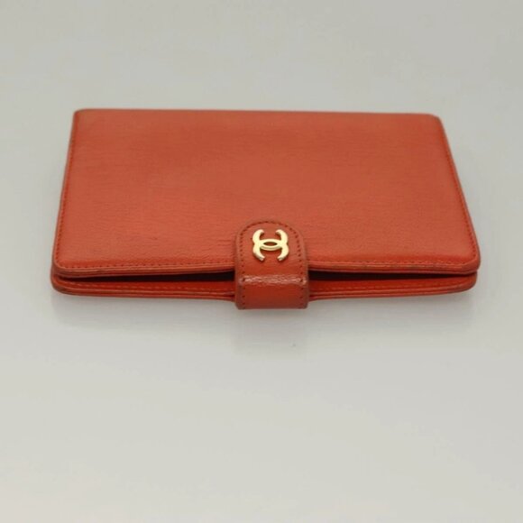 CHANEL Day Planner Cover Leather Orange CC Auth - Picture 4 of 16